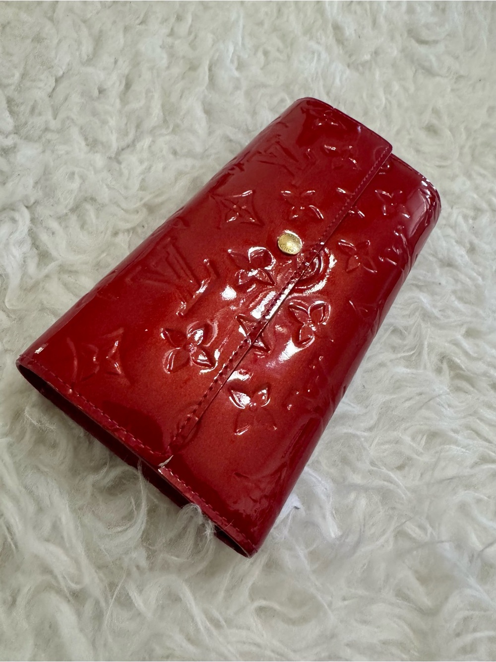 Louis Vuitton Red Vernis Monogram Wallet - Picture 11 of 13
